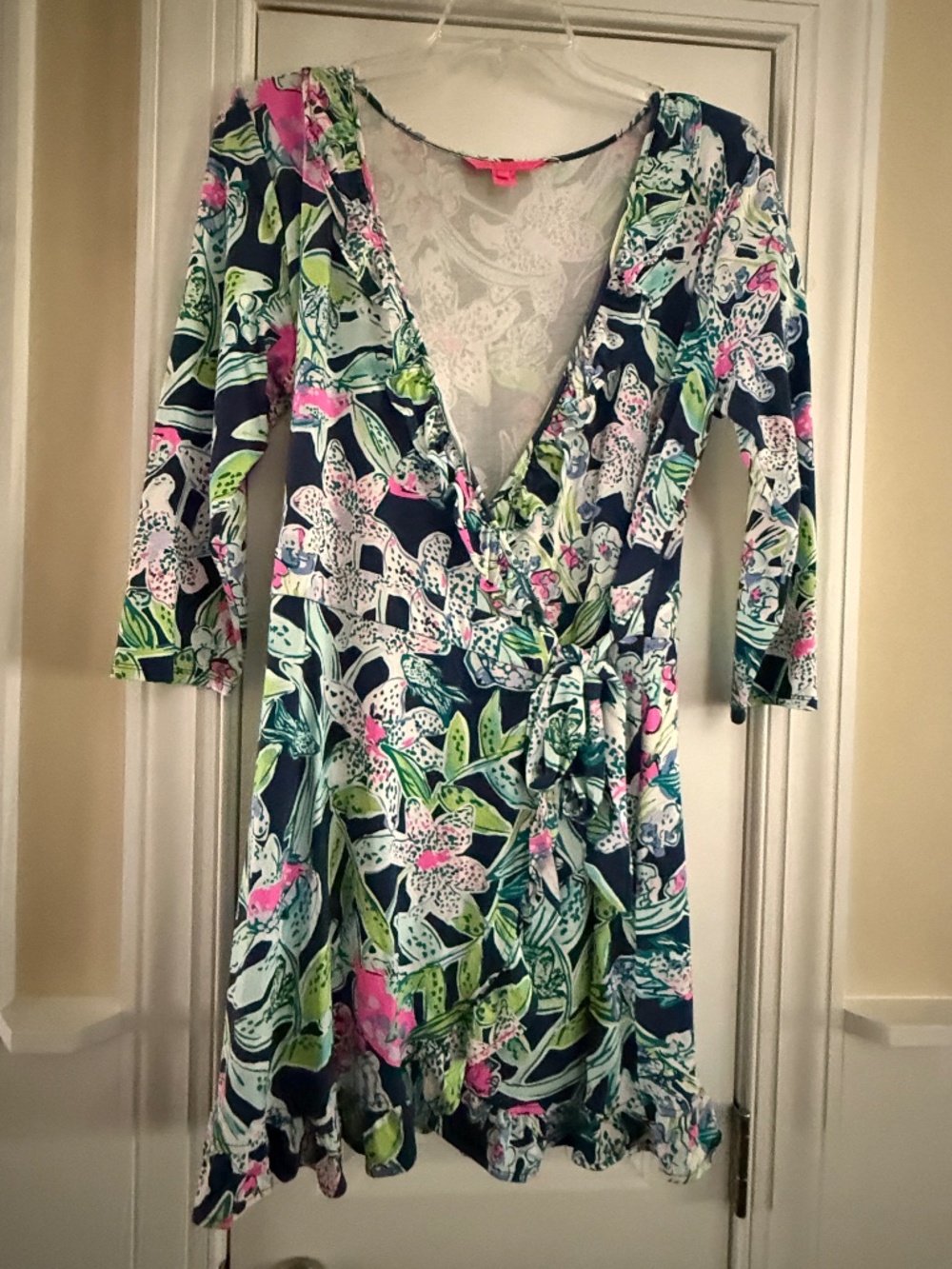 LN Lilly Pulitzer Jessalynne Romper Bright Navy Sway this Way Large